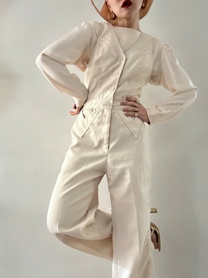 70s Vintage Solid Jumpsuit