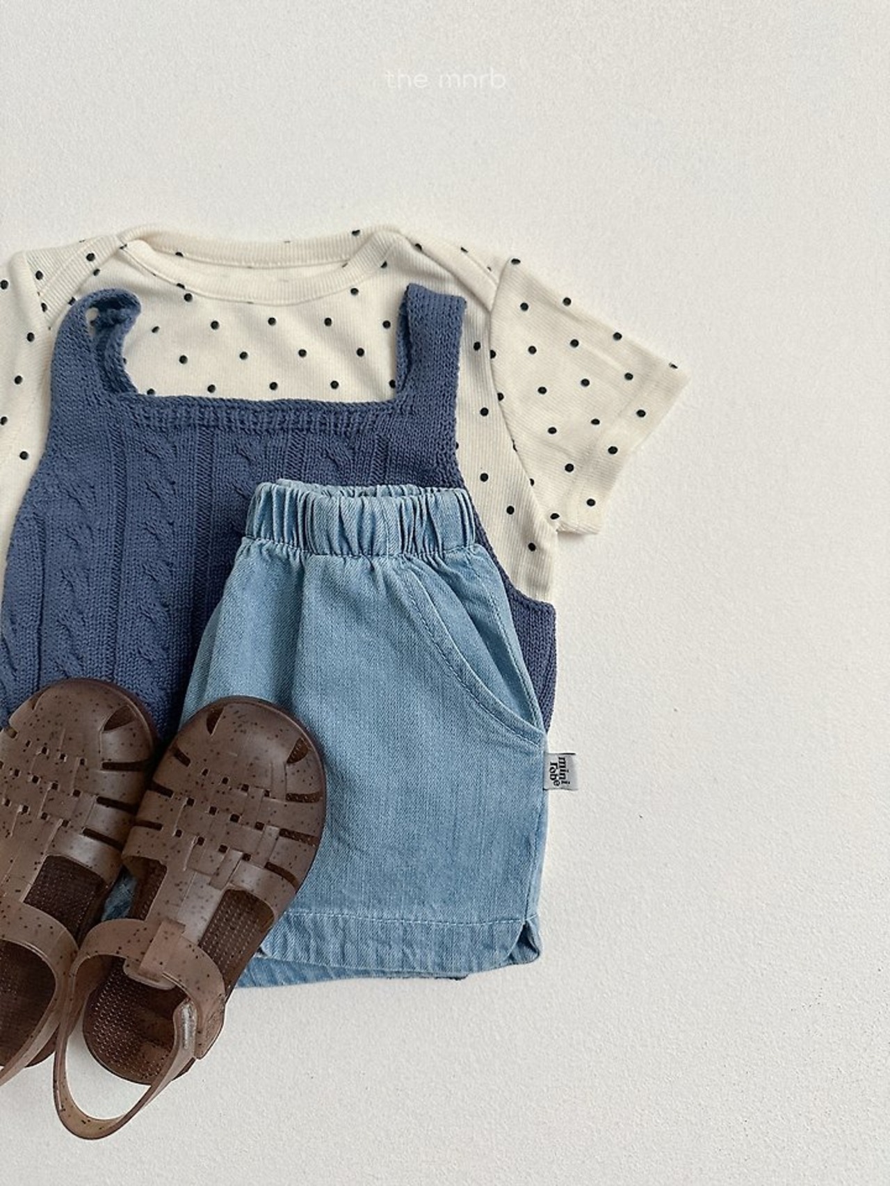 [the mnrb] Little Dot Short sleeve T-shirt / [미니로브] 리틀도트반팔티