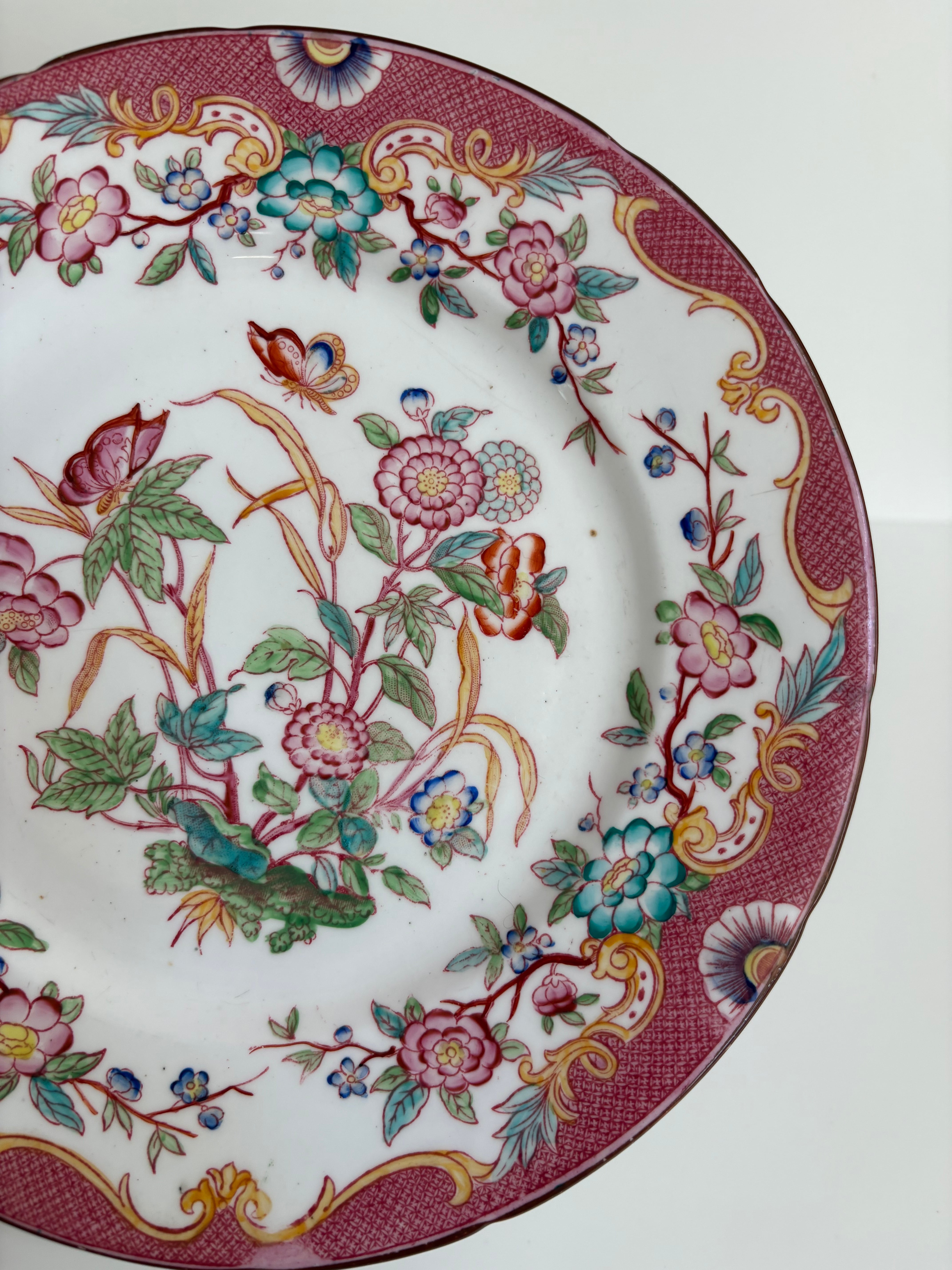 美品　サルグミンヌ　MOZART　コンポティエ　フランスアンティーク サルグミンヌ MINTON No.235（ミントン）コンポティエ（手描きの花模様