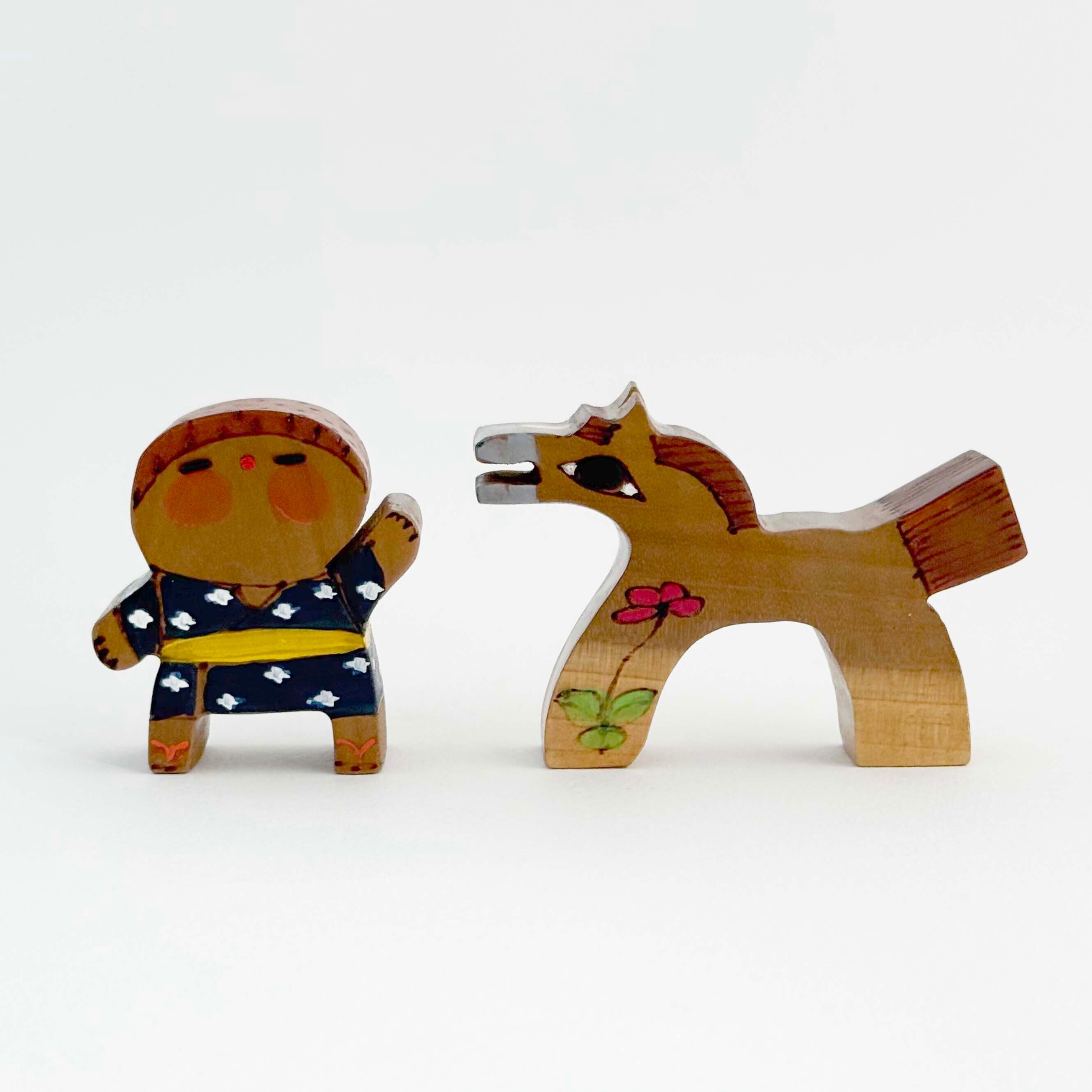 五十嵐豊 郷土民芸「馬と少年」小