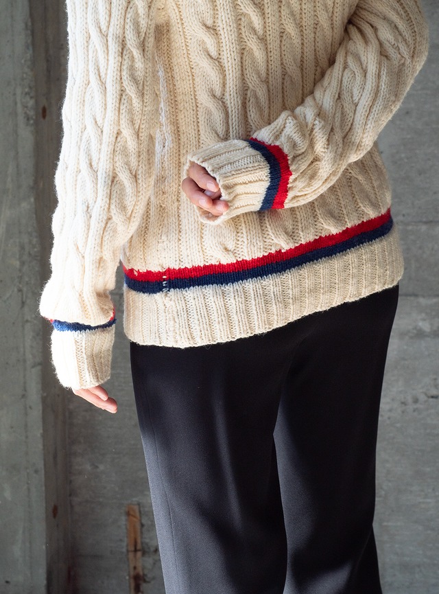 "JOHNNY LEWIS" 1980s Tilden knit