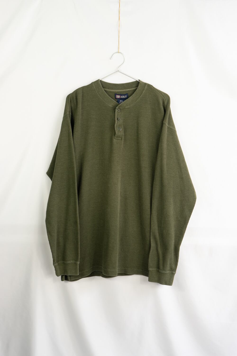 m*a様 90s RRL thermal henry neck green co 90's Vintage】FADED GLORY HENRY NECK thermal shirt メンズ L