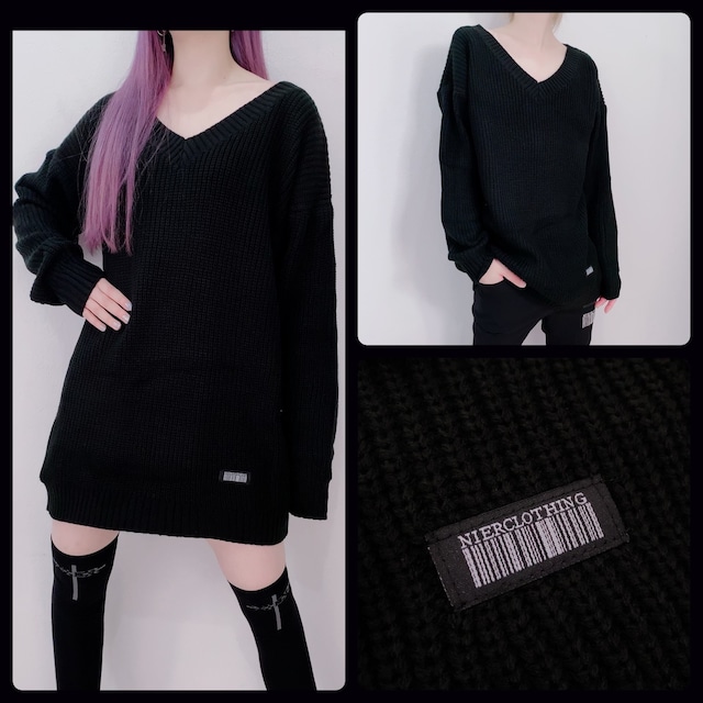 SIMPLE WIDE NECK KNIT