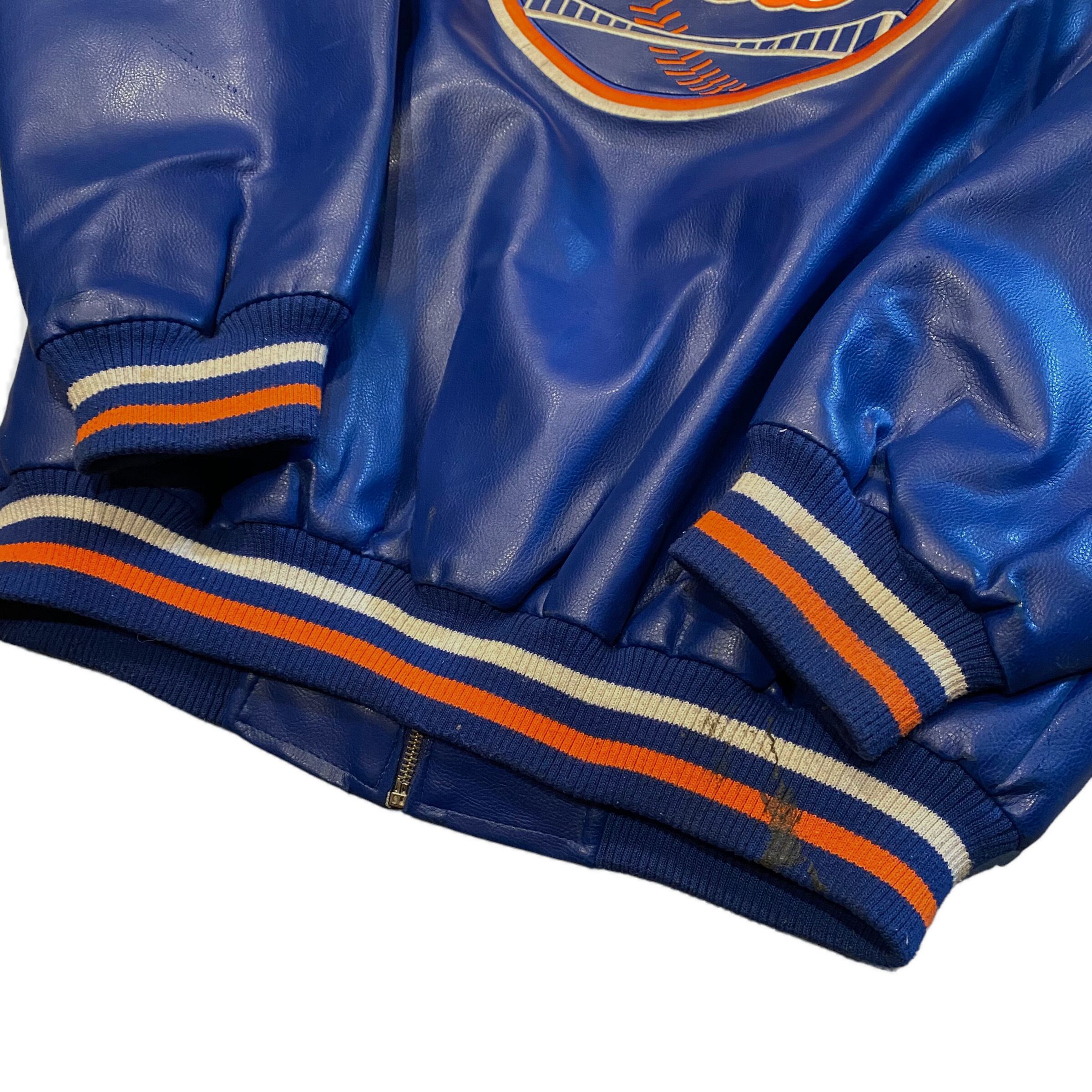 ニューヨークメッツ　デッドストック　ワールドシリーズ 正規スタジアムジャケット MLB NEWYORK METS All Leather Versity Jacket L / ニューヨークメッツ