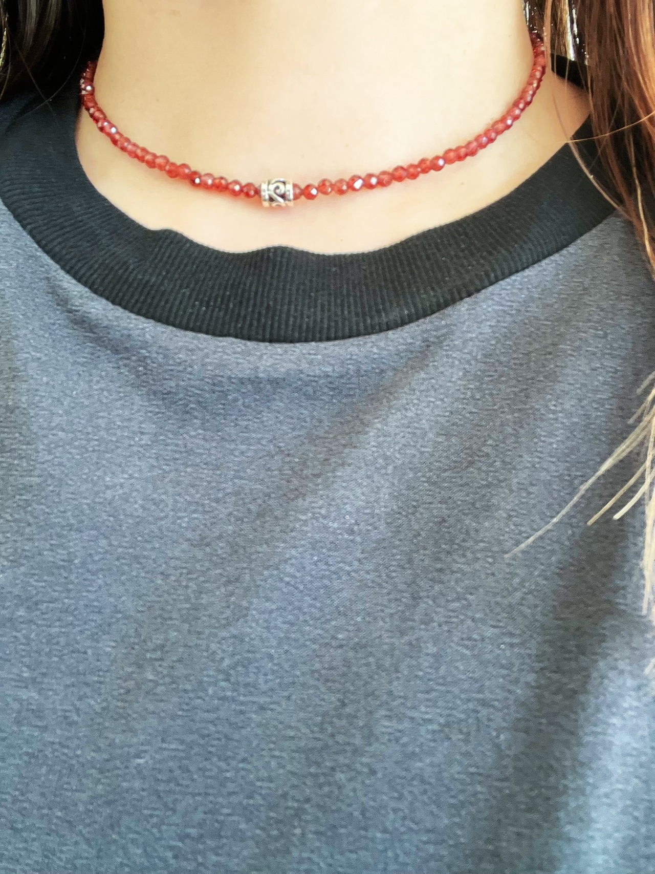 champagne garnet rondelle