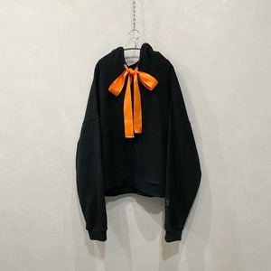 ※予約 heavy ribbon hoodie / BLK【HYPOCRITE】