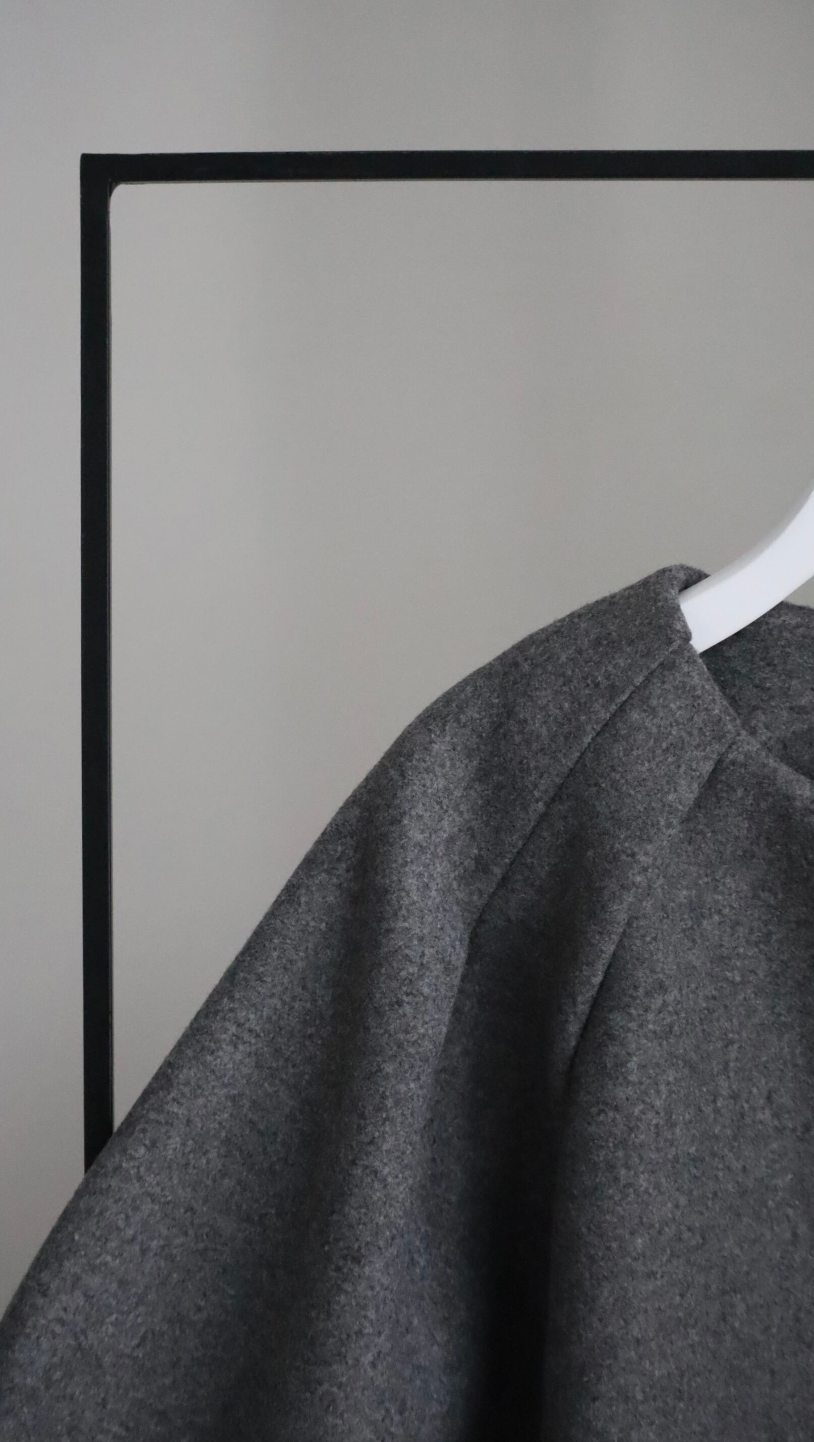 ella_selectshop メルトンジャージータックブルゾングレー ella_selectshop メルトンジャージータックブルゾングレー