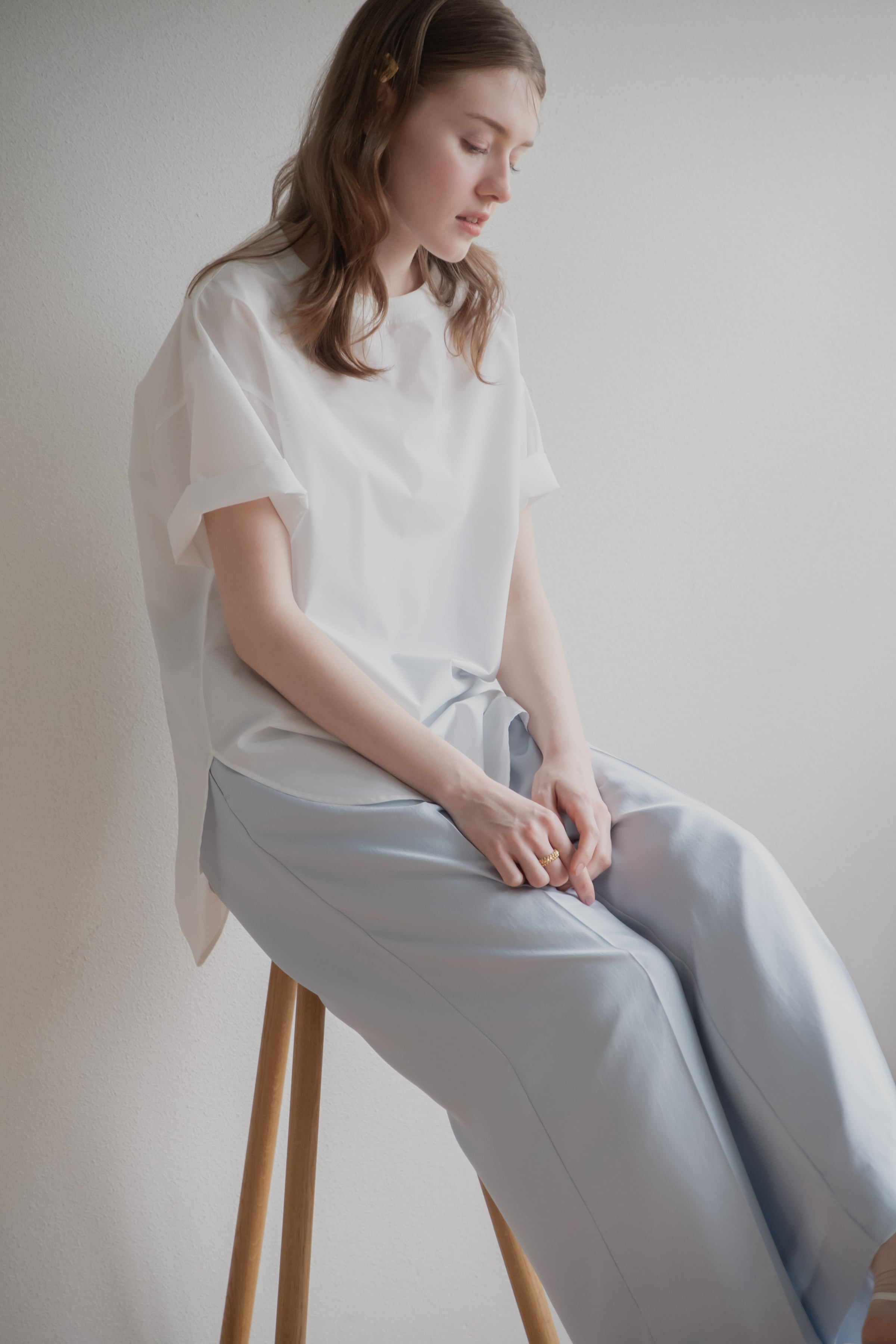 satin easy wide pants【通常販売】3〜5日営業日 | pois