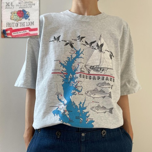GF555 Tシャツ チェサピーク バージニア州 USA スーベニア 90s