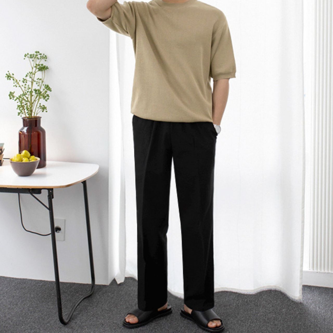 9分丈リラックスワイドパンツ　MT0080291