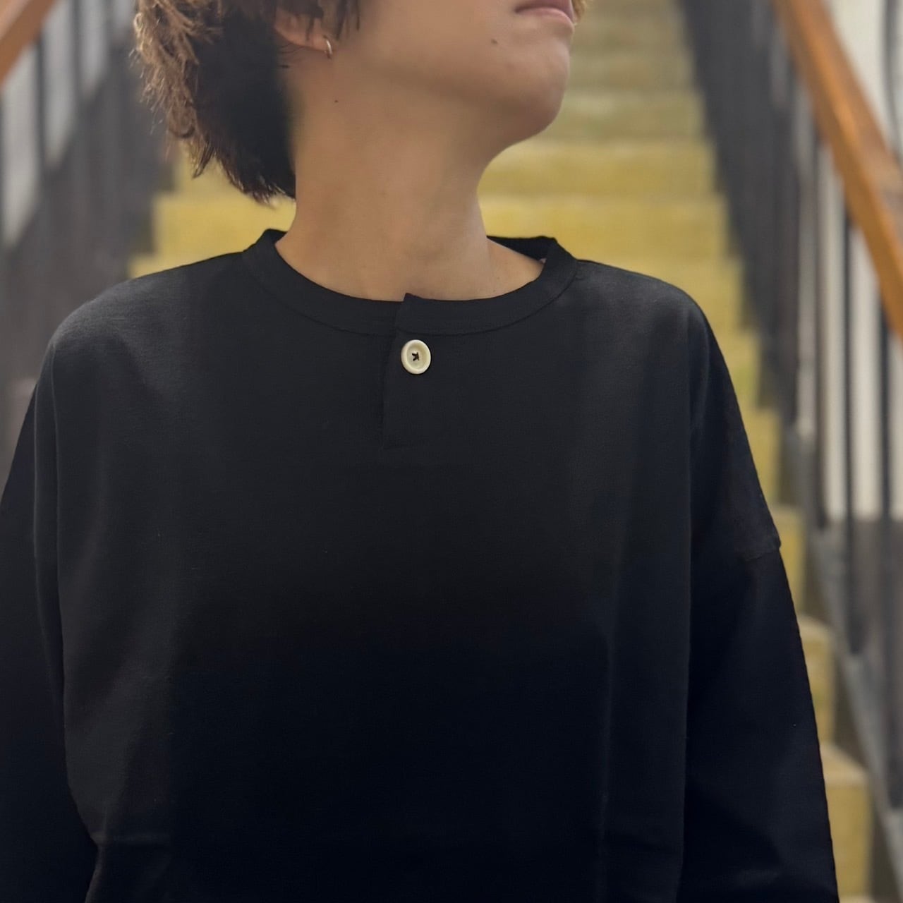快晴堂 - Girl's Tシャツ／ONE釦・7分袖Tシャツ | clever elephant