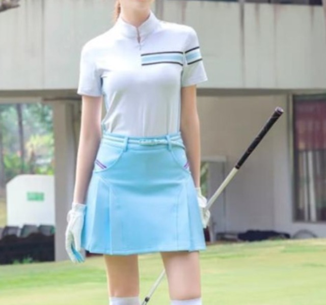 ゴルフウェア スポーツウェア シャツ レディース ガールズ ゴルフ スポーツ ポロシャツ 半袖 通気性 速乾性 Tシャツ スタンドカラー カジュアル