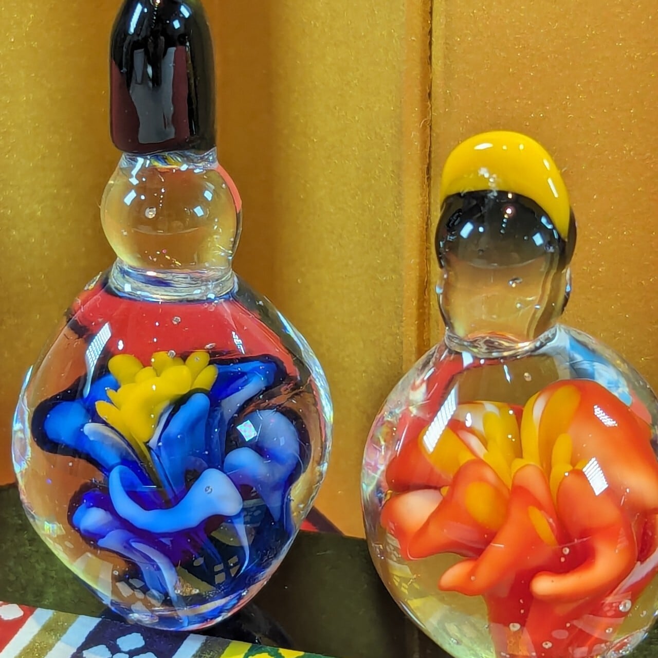 硝子のインプロージョン花雛人形 | Glass Studio a_bee