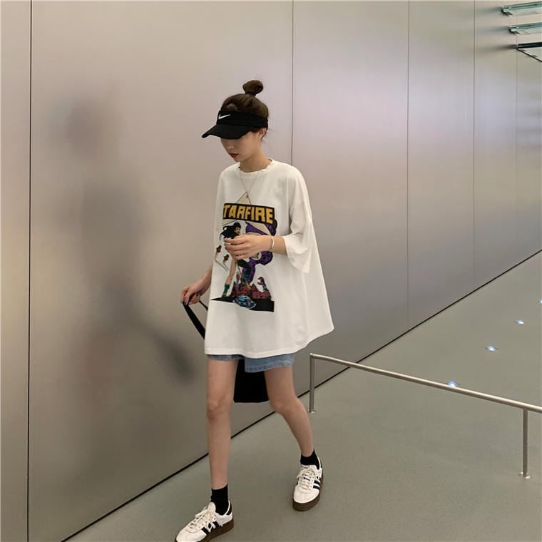 春 夏 レディース トップス Tシャツ 半袖 半袖Tシャツ アメコミ 漫画