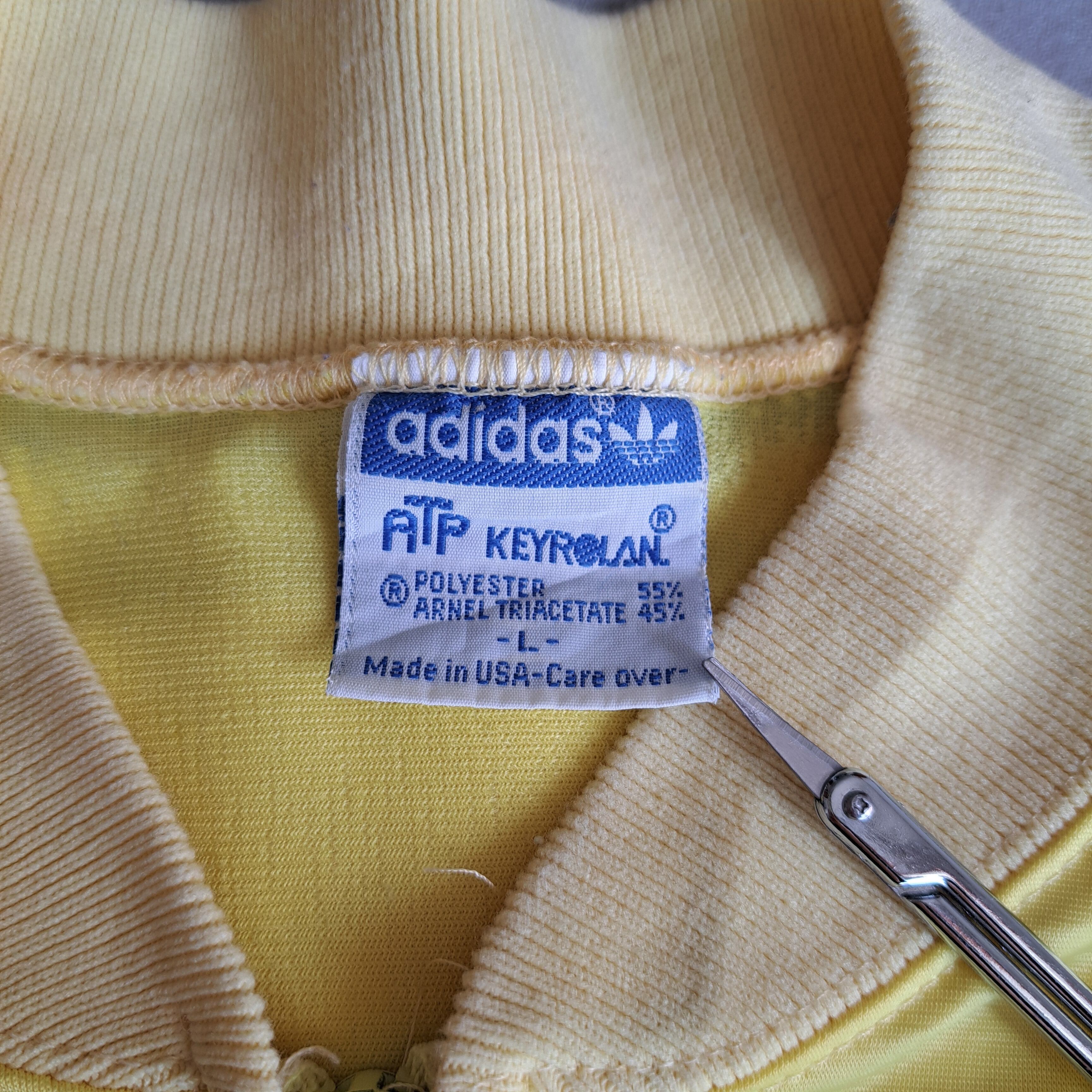 80s Made in USA ATP 黄色 ネイビー Adidas トラックジャケット 80s Made in USA ATP 黄色 ネイビー Adidas トラックジャケット