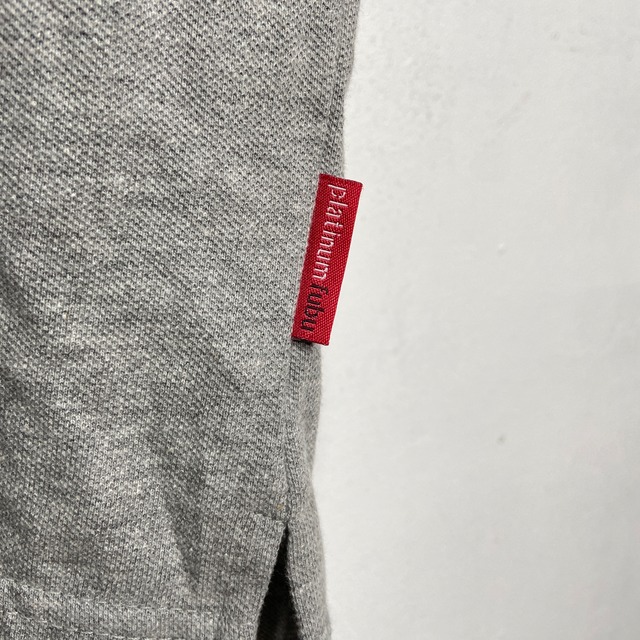 タグ付きデッドストック品 PLATINUMFUBU 半袖ポロシャツ グレー XL
