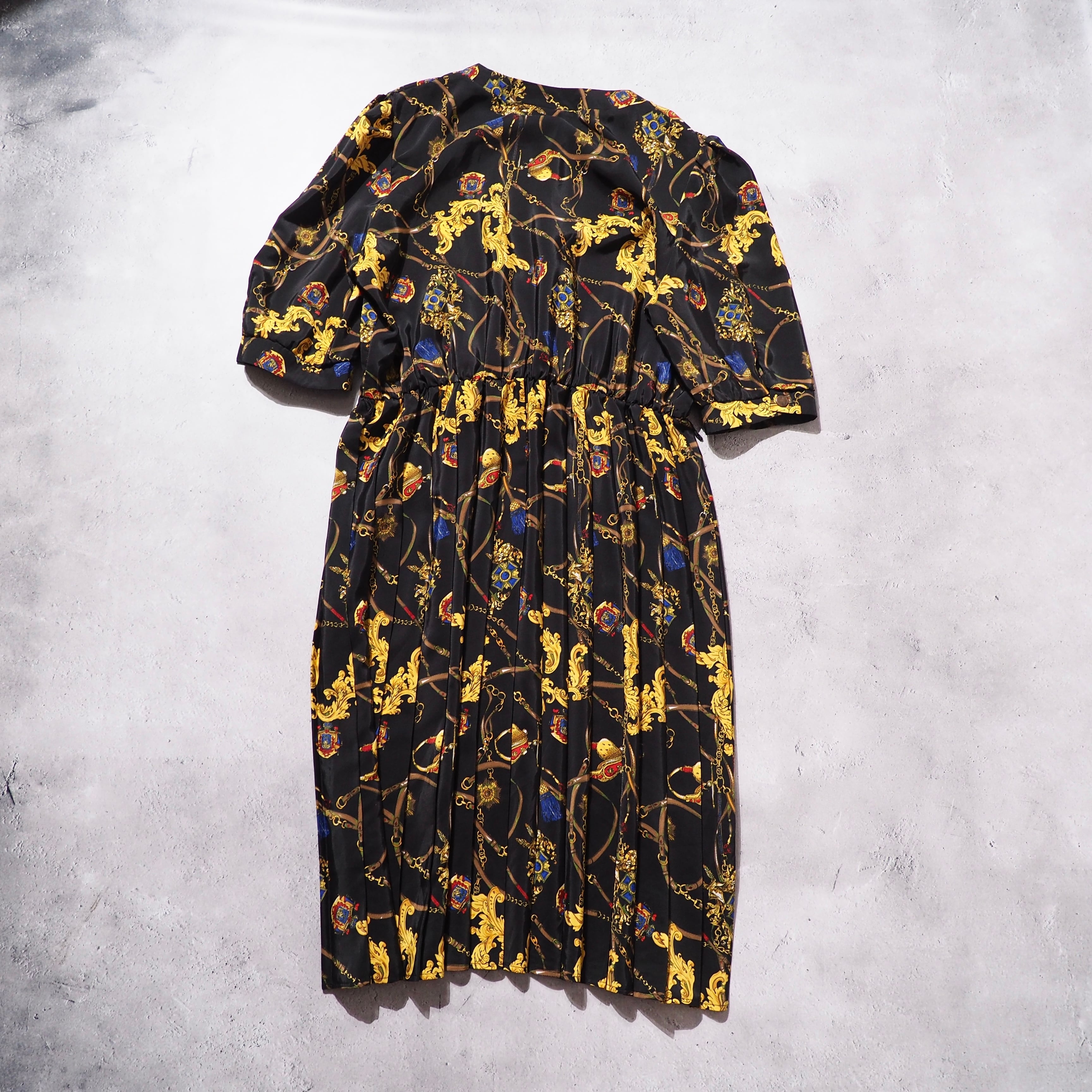1990s Beautiful Luxury Art pattern vintage Onepiece Dress
