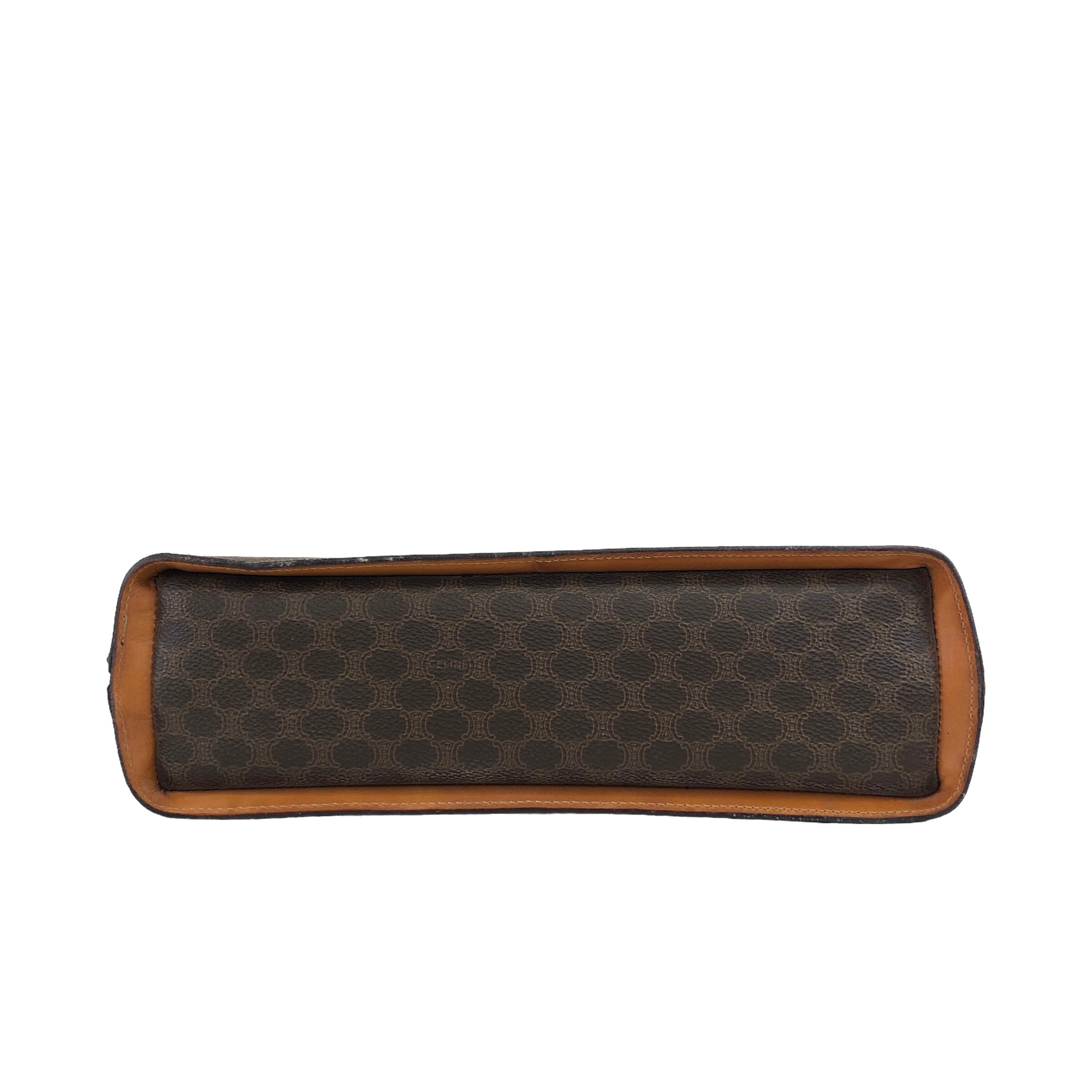 CELINE セリーヌ マカダム ハンドバッグ ブラウン ガンチーニ vintage