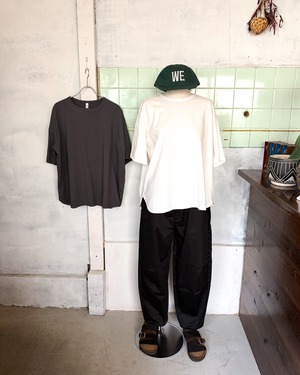 【maison de soil WOMEN】COTTON JERSEY CREW NECK TEE