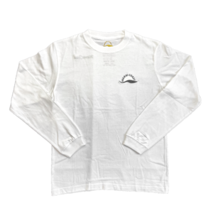 Logo embroidered longtee "white x black"【予約販売】［発送予定：入金確認後2〜4週後］