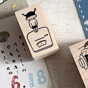新作予約☆MO1039J｜Molinta【体重秤】はんこ / 木製スタンプ