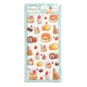 お菓子などうぶつ工房　ぷっくりシールシート　ケーキ