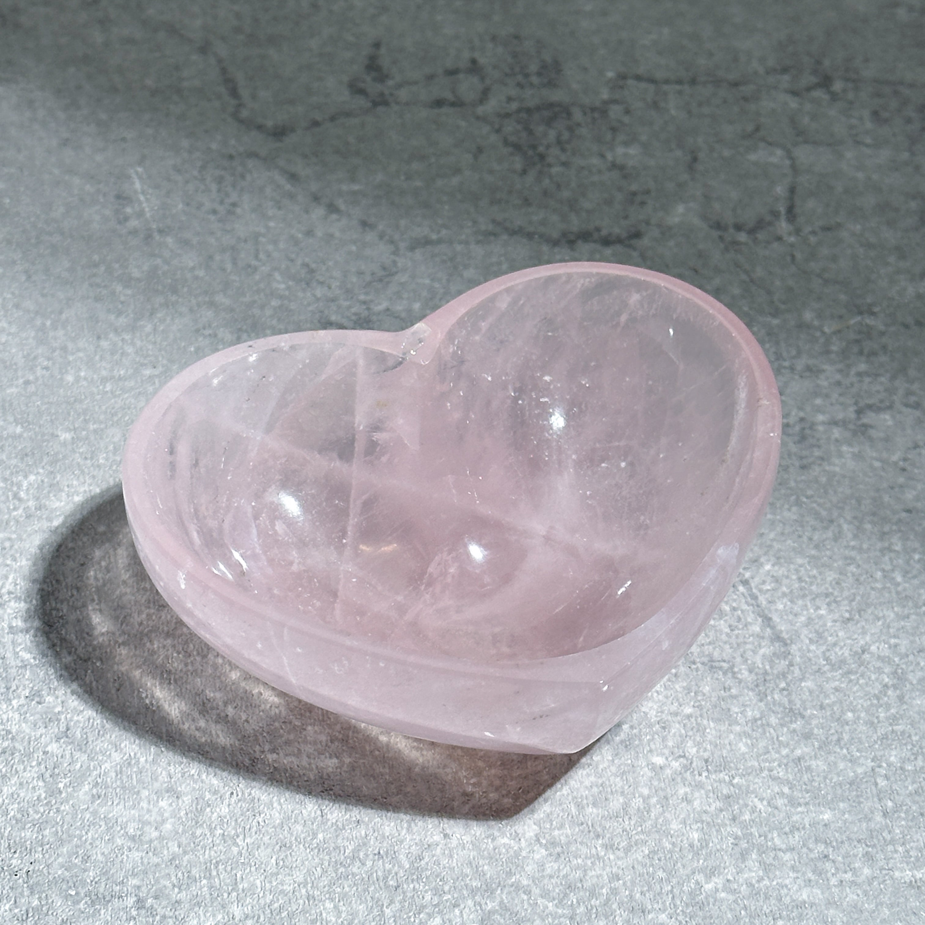 ローズクォーツハート型のうつわ 11◇Rose Quartz◇天然石・鉱物