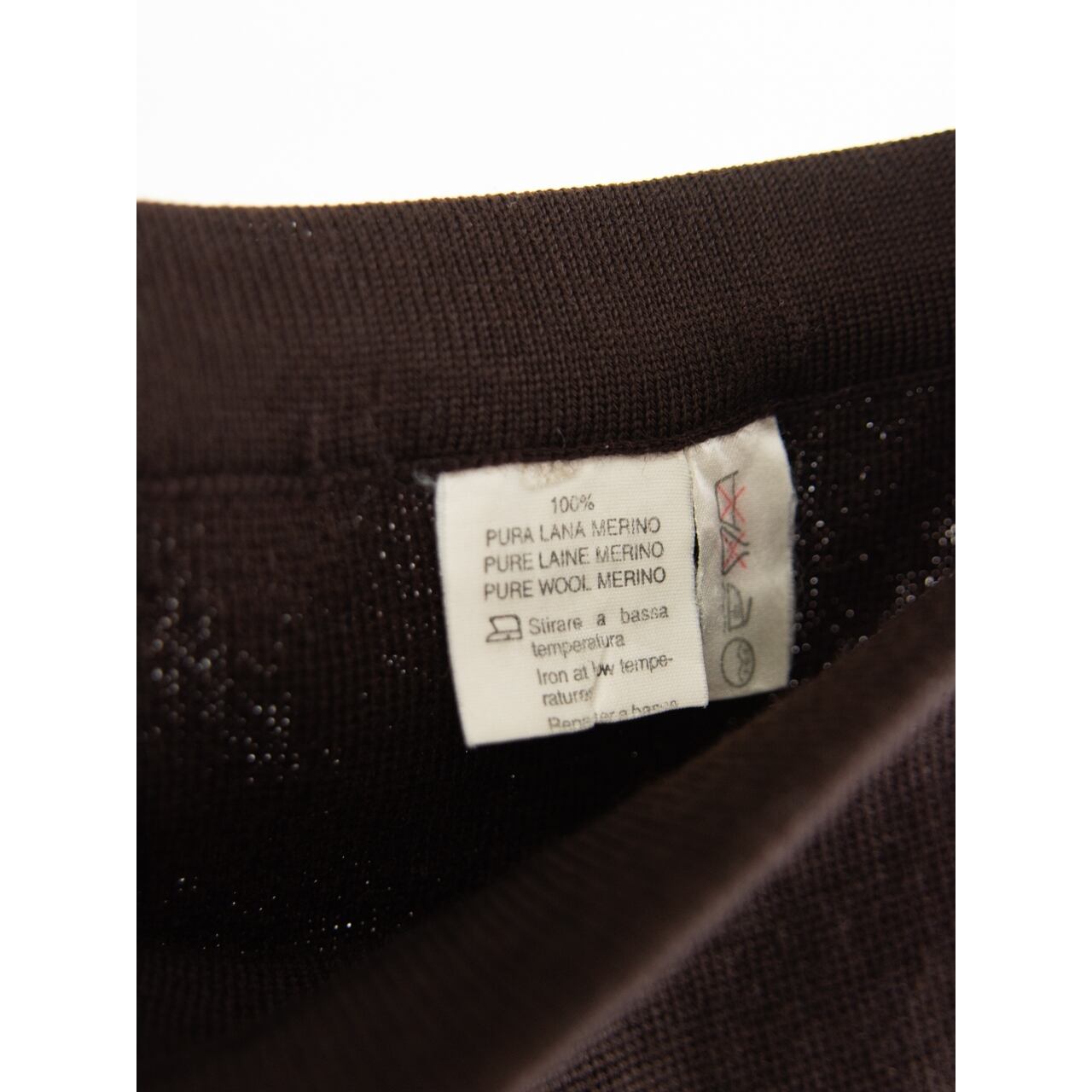 【Unknown Brand】Made in Italy 100% Wool Knit Slit Skirt（イタリア製 ウールニット スリットスカート）