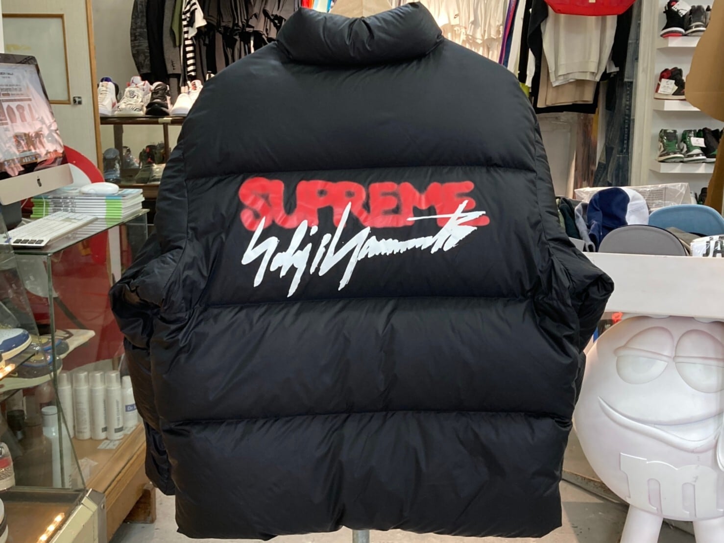 Supreme 20AW x Yohji Yamamoto DOWN JACKET BLACK MEDIUM 280JL1577 ...