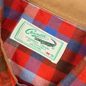 Crocodile クロコダイル チェック BD ボタンダウン 長袖シャツ M/レッド×ブルー メンズ