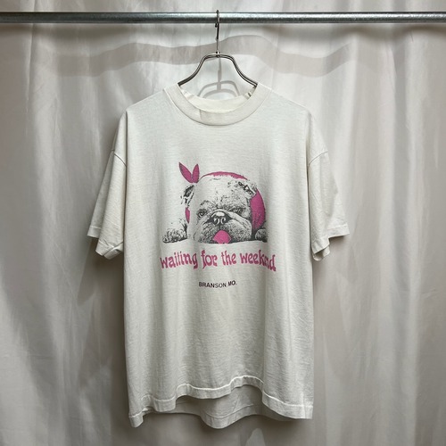 USA　アニマル　犬　ブルドック　シングルステッチ　Tシャツ　XL