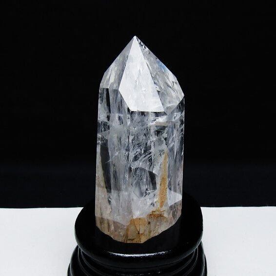 水晶 六角柱 水晶 ポイント 台座付属 一点物 152-3810
