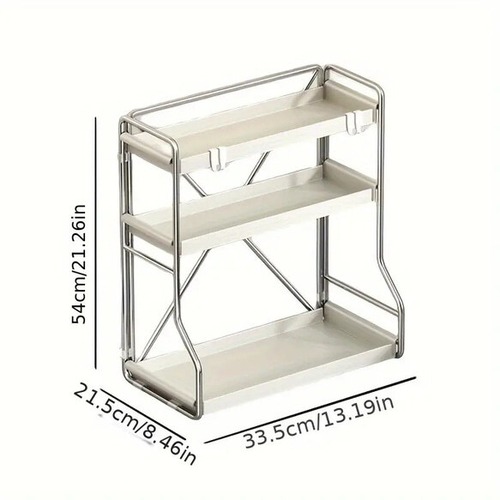 小物 収納 ラック 化粧品収納 3層 キッチン収納棚 調味料メイクアップオーガナイザー おしゃれ 北欧