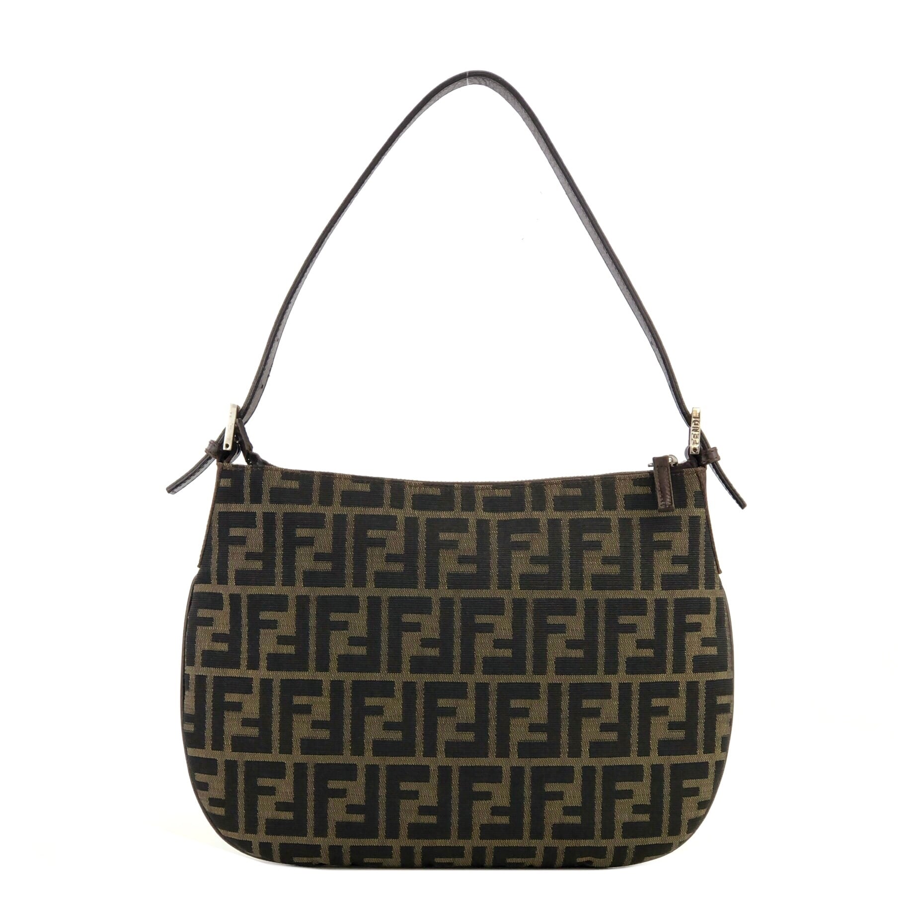 FENDI フェンディ ズッカ ジャガード ホーボー ショルダーバッグ