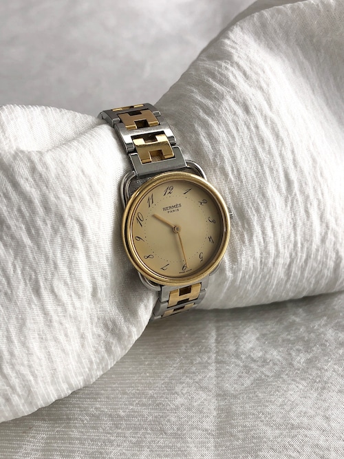 HERMES エルメス アルソー 腕時計 ゴールド シルバー ステンレススチール クウォーツ vintage ヴィンテージ オールド th72re