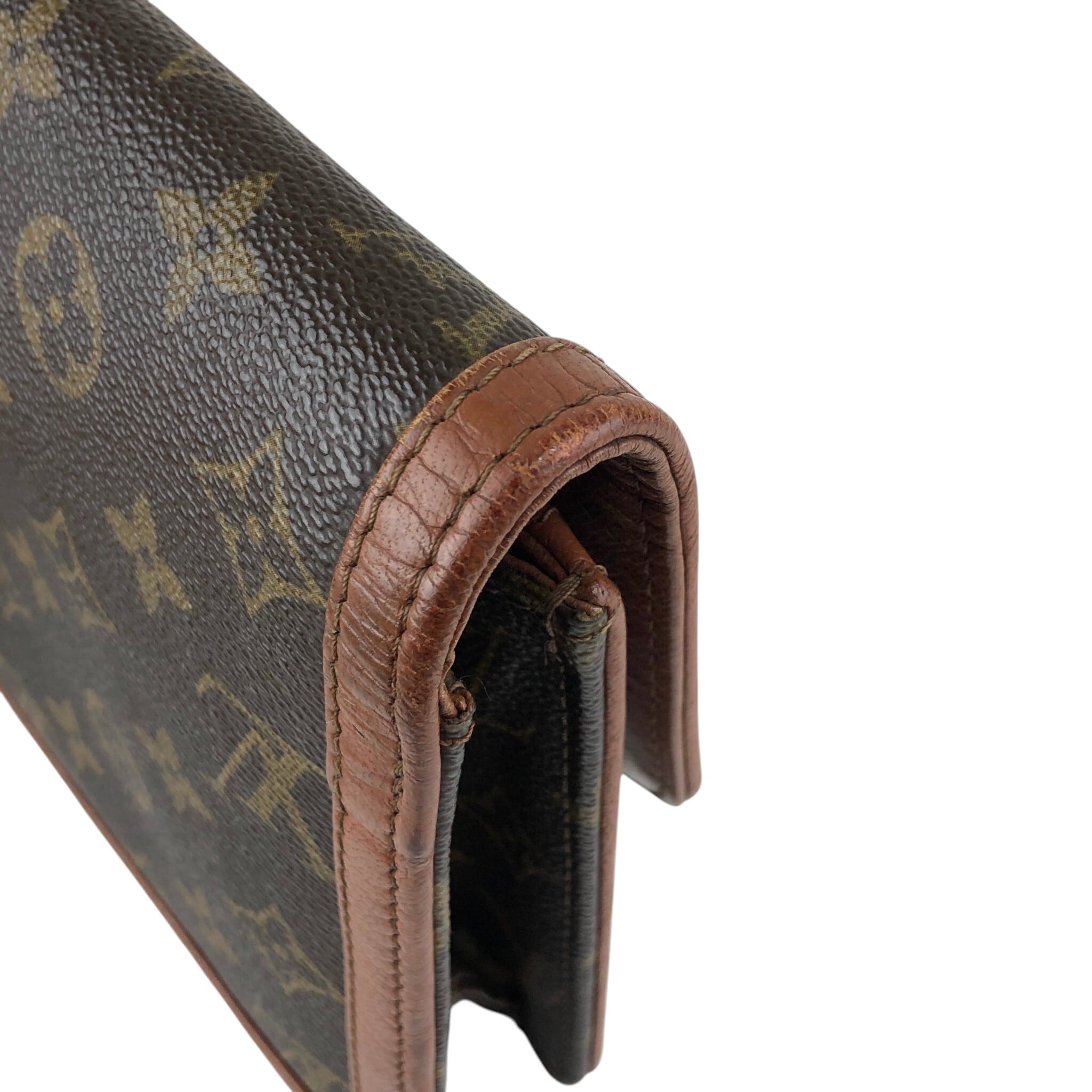 LOUIS VUITTON ルイヴィトン モノグラム クラッチバッグ ブラウン PVC