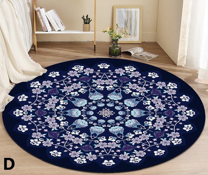 ヨガ マット 曼荼羅 マンダラ ヨガマット 厚手 円形 大判 おしゃれ