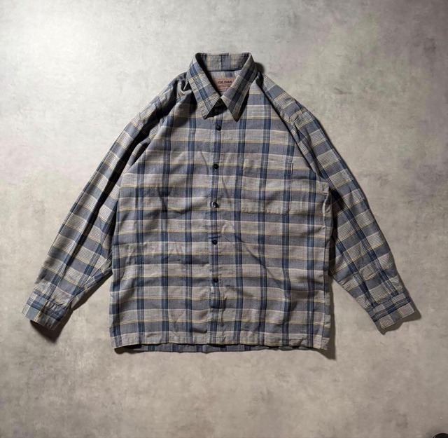 ヴィンテージ GILDAS オンブレ風 チェック 長袖シャツ ネルシャツ 古着