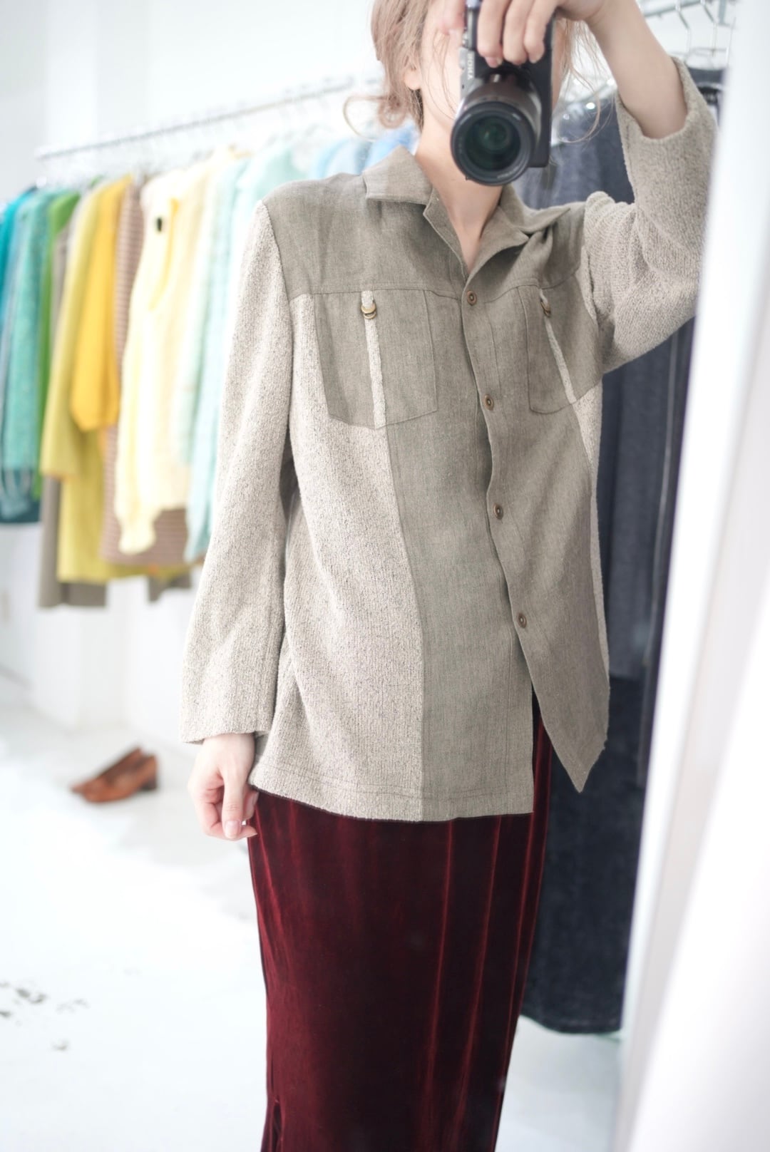 knit shirt jacket