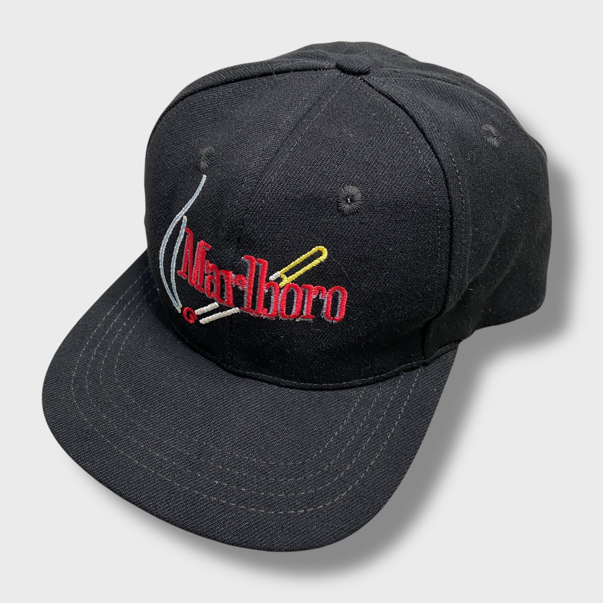 レア 90s マルボロ タバコ銘柄 スネークパス ロゴキャップ ツートーン