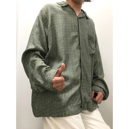 90's SLANT 総柄レーヨンシャツ