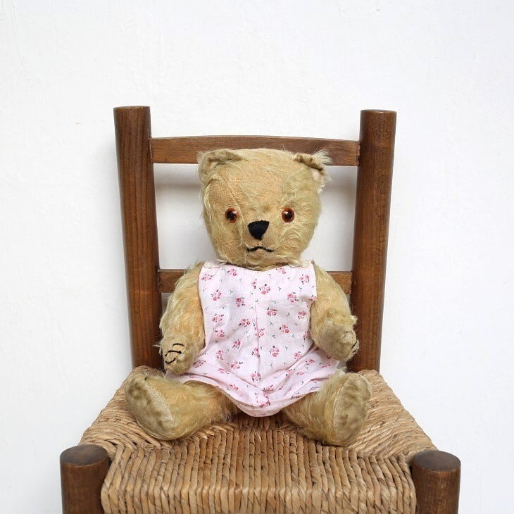 フランス イギリス アンティーク ヴィンテージ テディベア ワンピース