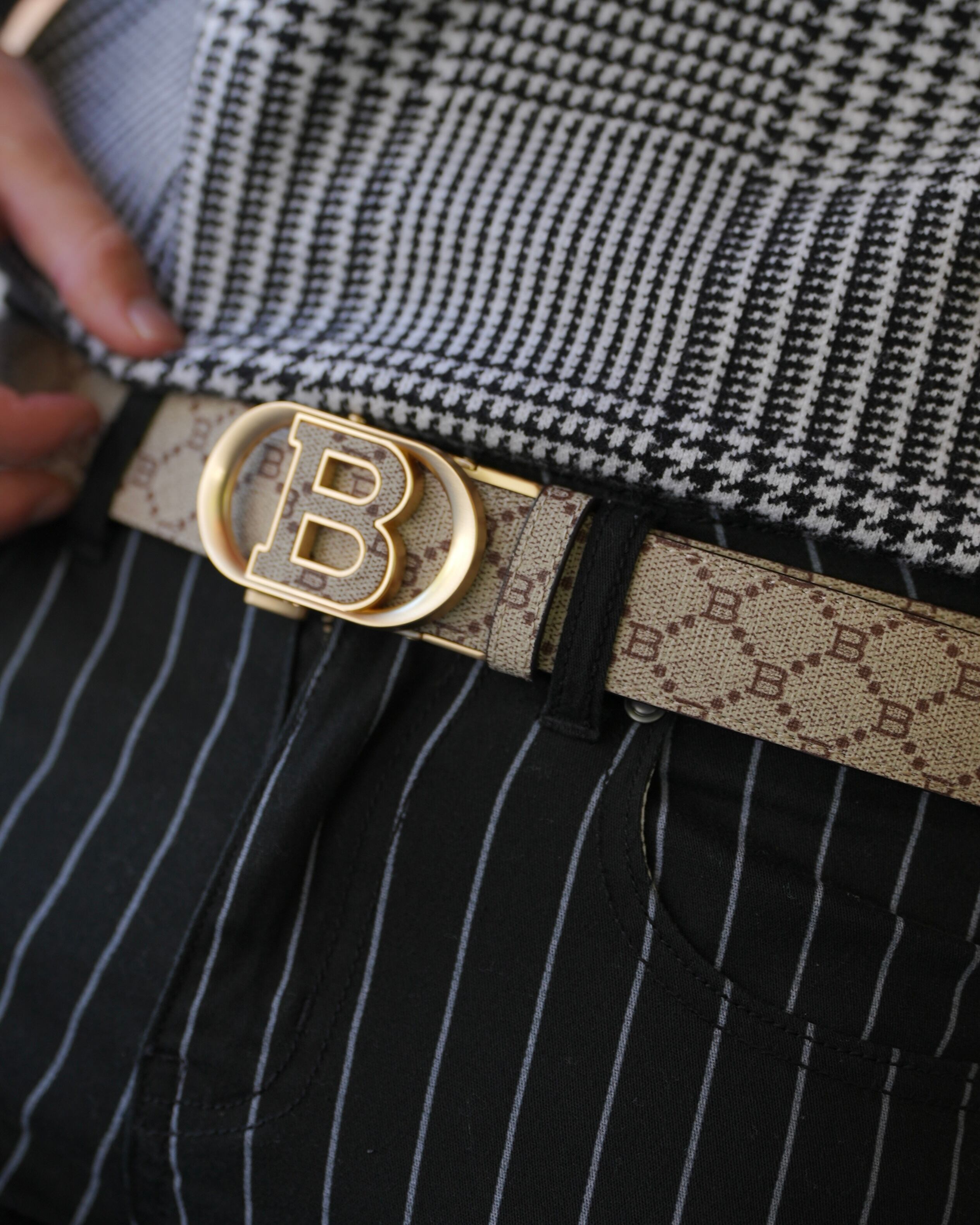 ベルクシュレ 追加枠】【最高級】モノグラムラグジュアリーベルト【BB25011