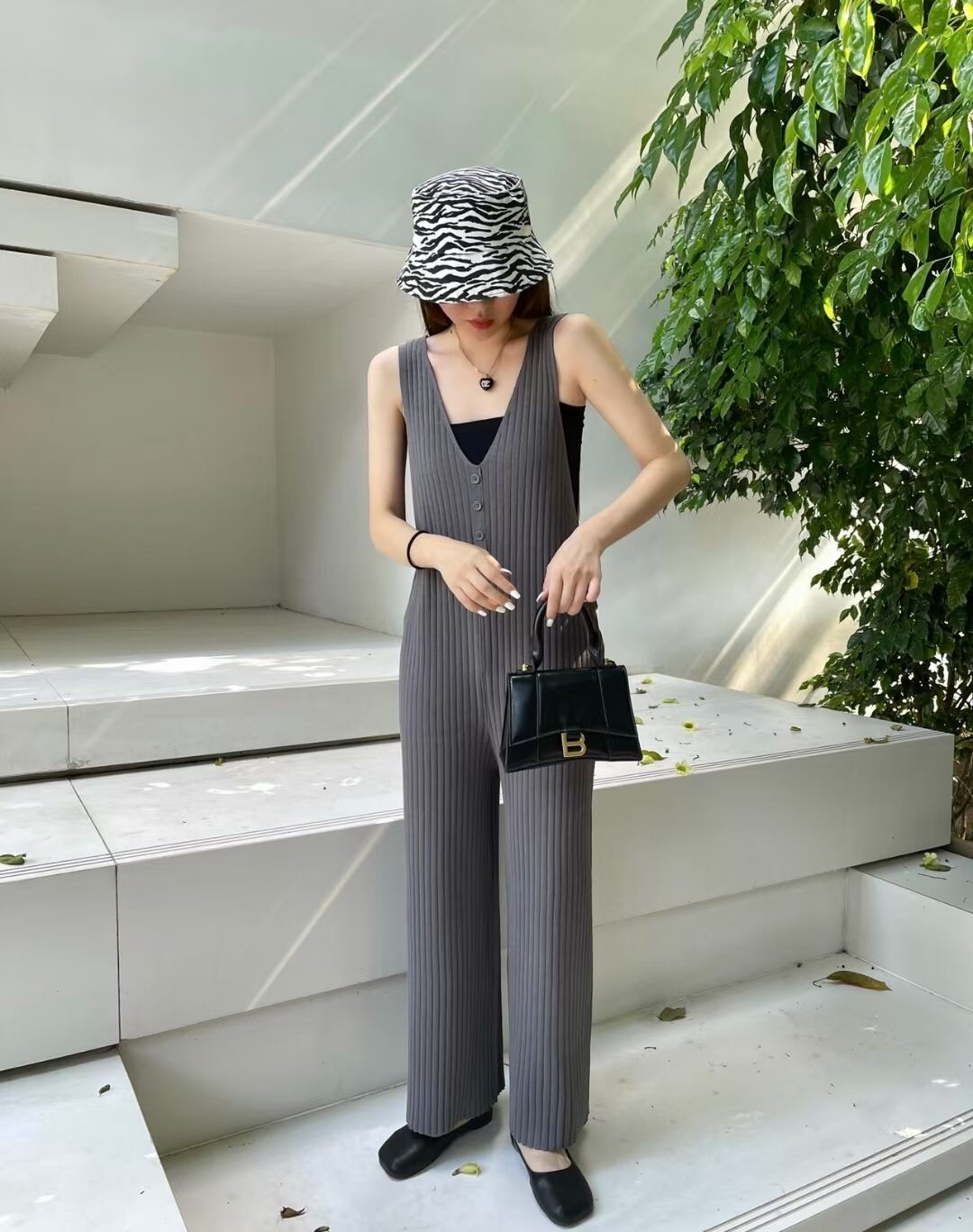 リブニットサロペ　AJ1050-1842