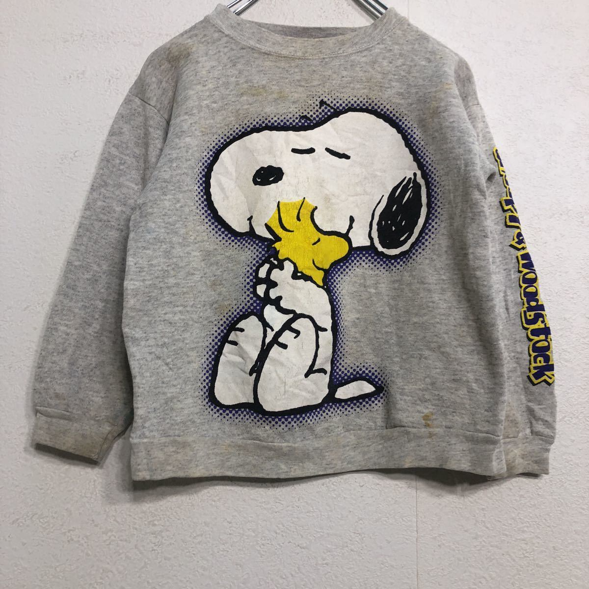 PEANUTS キャラクタースウェット Mサイズ キッズ USA製 トレーナー ...