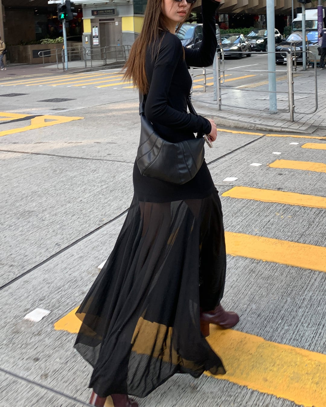 シアーマーメイドロングワンピース A25173