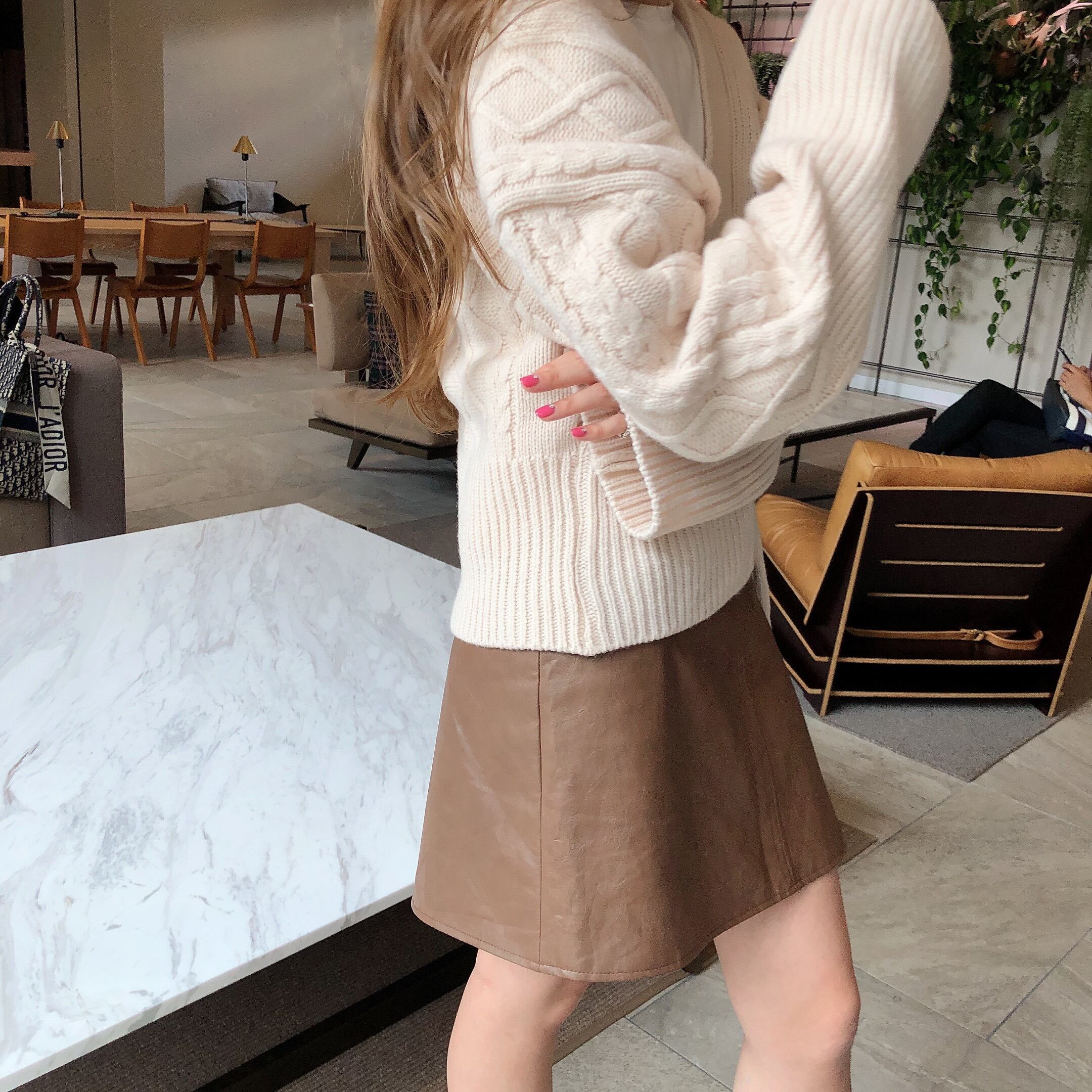 Fake leather skirt (10月下旬頃発送予定)