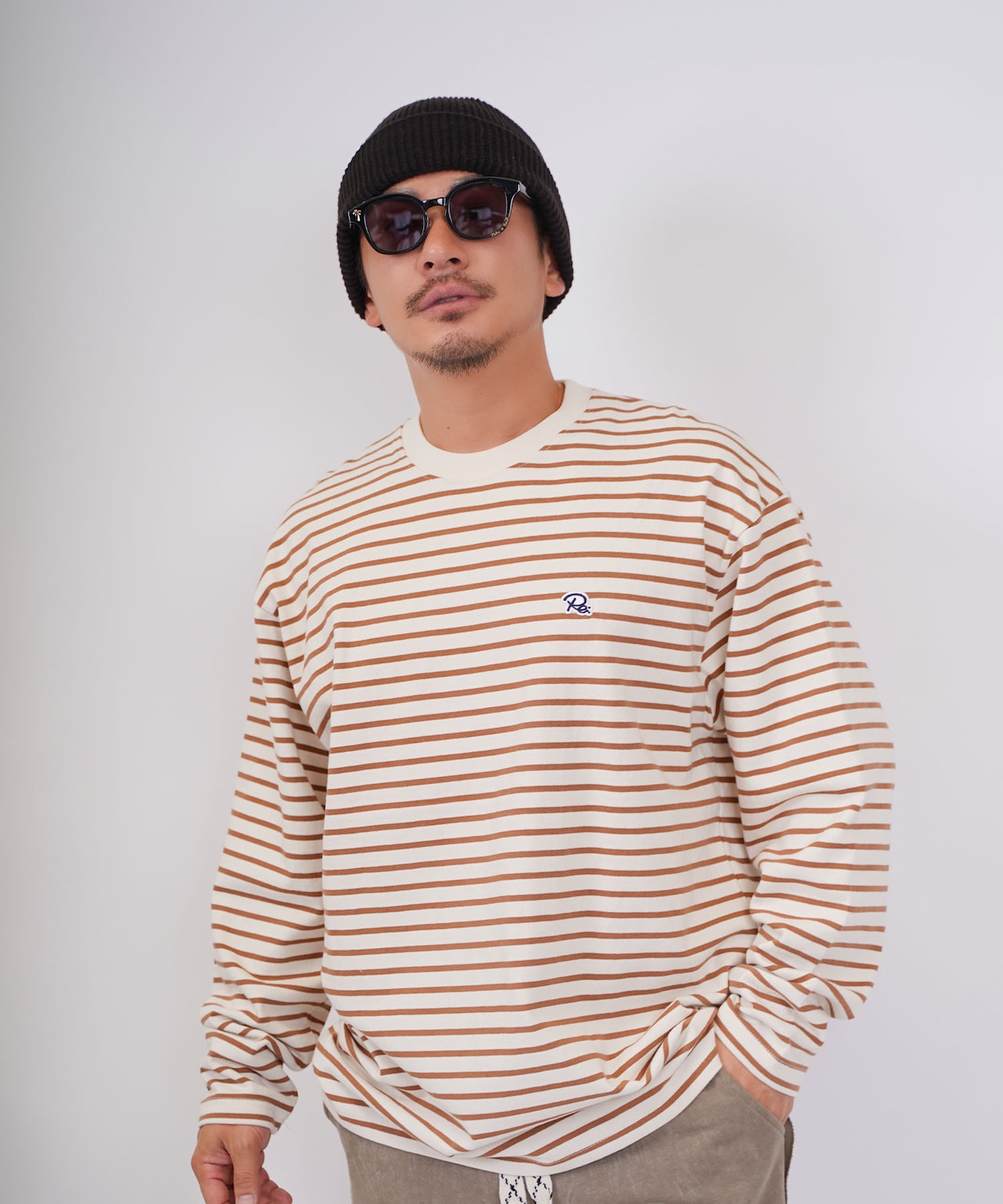 【#Re:room】COLOR STRIPED BIG LONG SLEEVE［REC742］