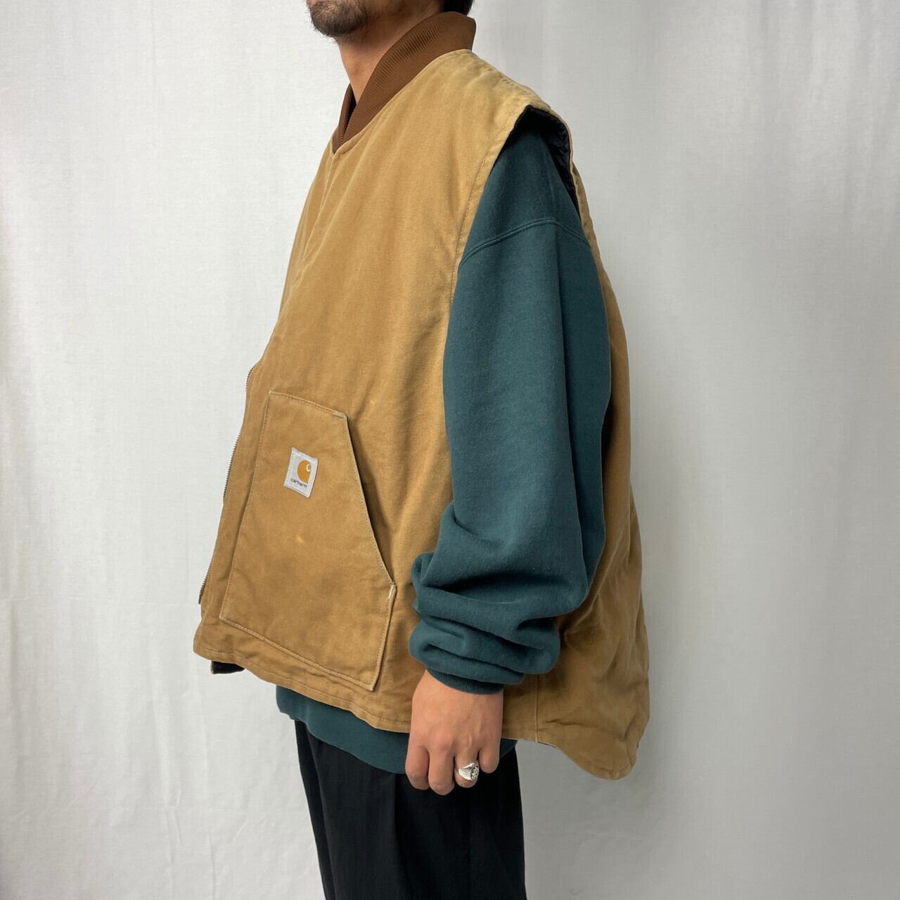 90年代 カーハート Carhartt バック刺? ワークベスト メンズL ヴィンテージ /eaa375177