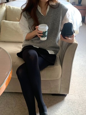 [OUNCE] carin alpaca knit vest / 2color